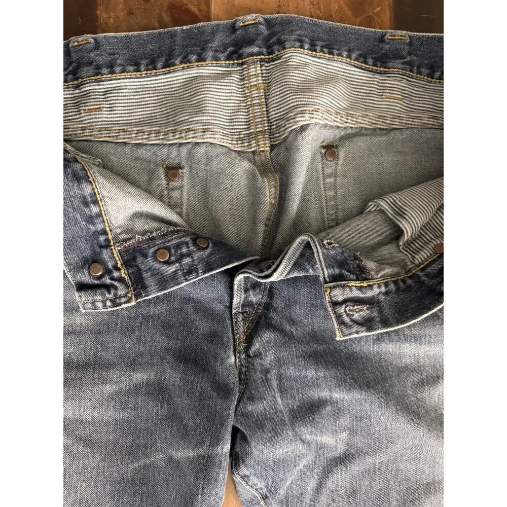Vintage Polo Ralph Lauren Distressed Straight Leg Jeans Button Fly 40x30